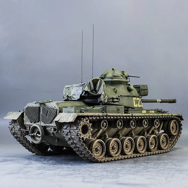 TAMIYA-Kit de modelo de tanque ensamblado 35120 US M48A3 Barton, tanque medio 1/35