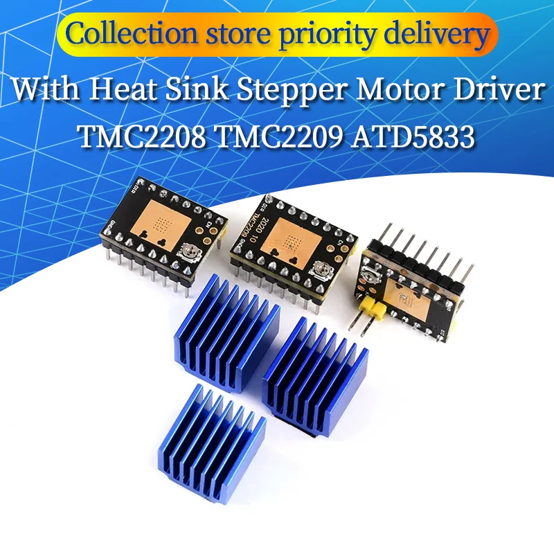 TMC2208 TMC2209 ATD5833 V2.0 With Heat Sink Stepper Motor Driver StepStick 3d Printer Parts 2.5A 256 Subdivision Silent Printing