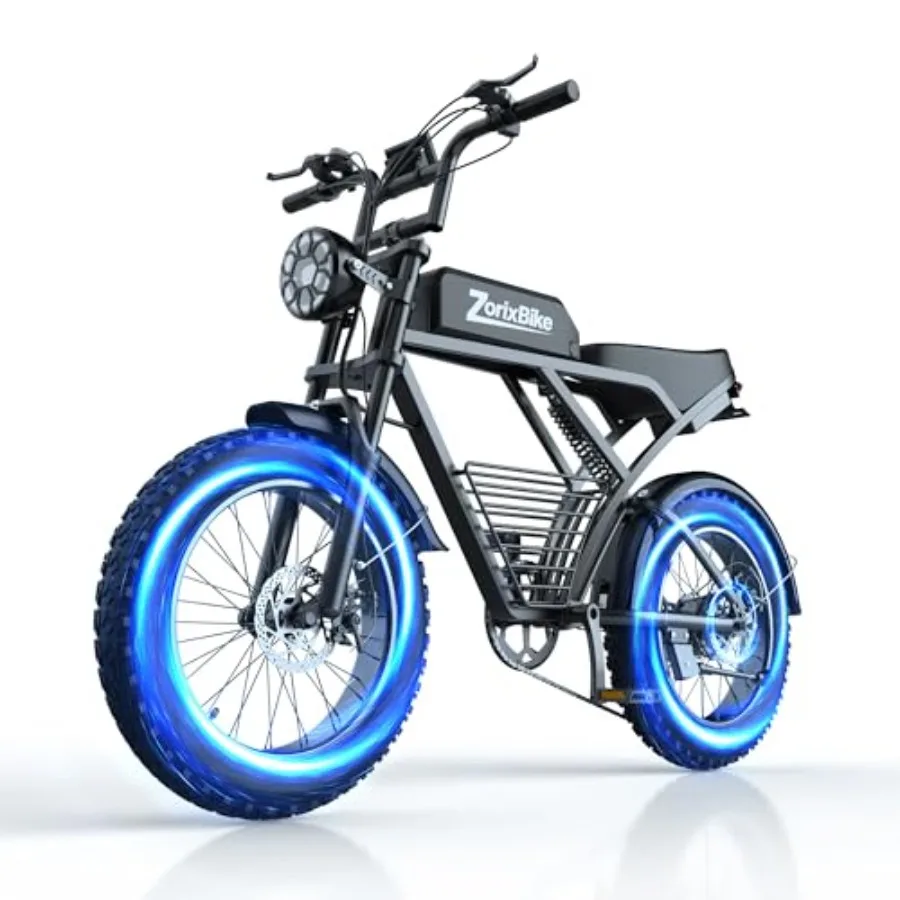 

Electric bike for adults: 48V 20Ah battery, brushless motor 1500/3000W peak,3135 mph max speed, 80-mile range, 20×4.0 fat tires