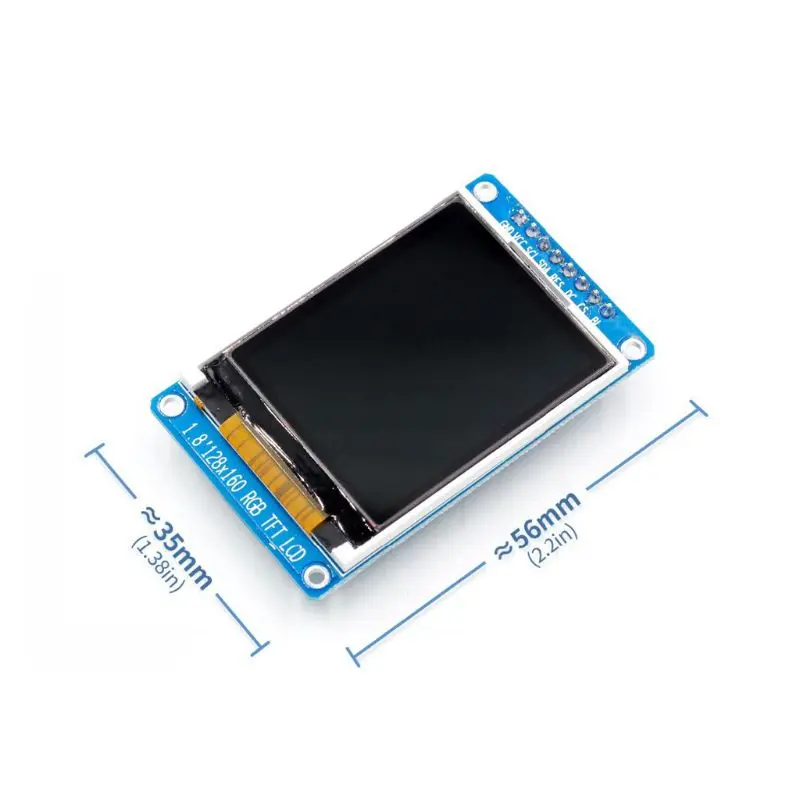 1,8" 128x160 SPI Farb-TFT-LCD-Display-Modul ST7735S-Chip-Netzteil