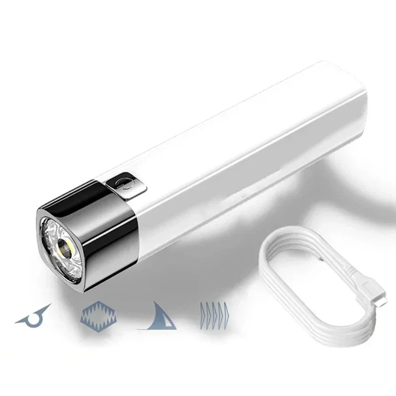 Mini Outdoor Lighting Power Bank Flashlight 3 Modes Portable 2 IN 1 Ultra Bright G3 Tactical LED Flashlight With USB Charging Ca
