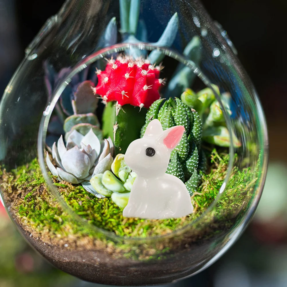 

50Pcs Small Bunny Statue Resin Rabbit Craft Garden Lawn Outdoor Yard Cute Rabbit Decoration Bunny Statue Outdoor Garden Decor
