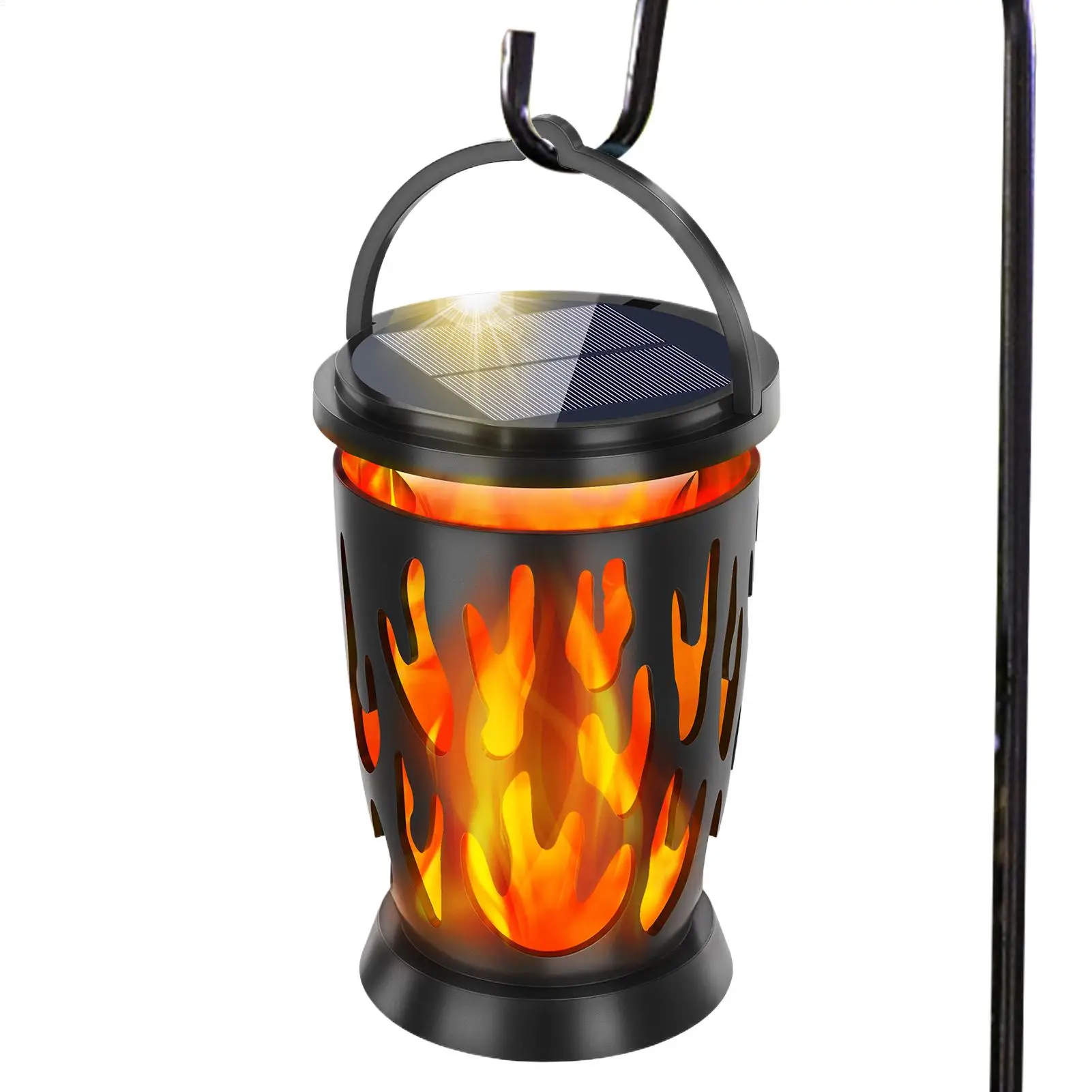 

Solar Lantern Flickering Flame Outdoor Lantern Lights Ambient Lighting Waterproof Outside Lights for Garden Decor Pathway Yard