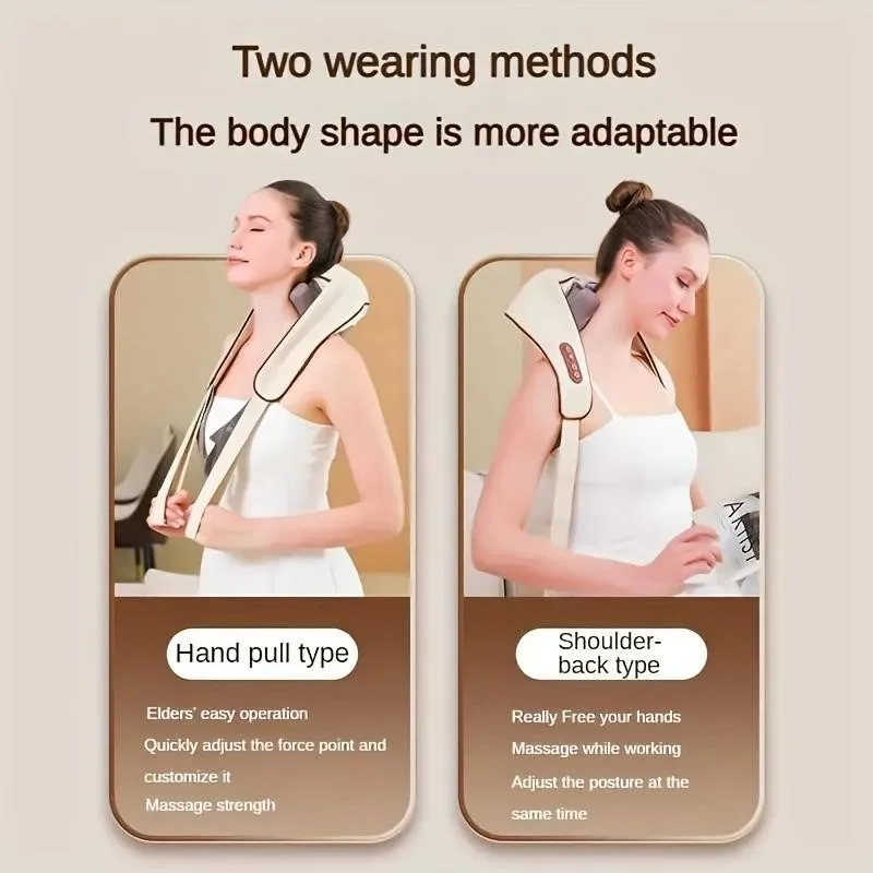 

Массажер для шеи и плеч, беспроводной массажер для плеч и спины, шаль-трапеция для шеи, шейный массажер