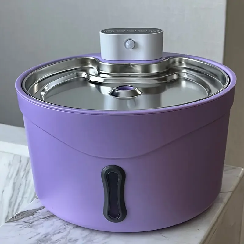 Purple Pet Drink Fountain Automatic Cat Water Fountain Dog Water Dispenser with Smart Pump for Cats Dogs