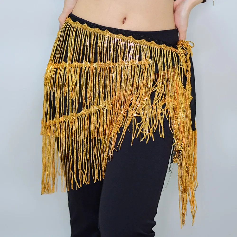 Belly Dance Waist Chain and Hip Scarf - Tassel Waist Scarf for Beginners, Indian Dance Performance Belt