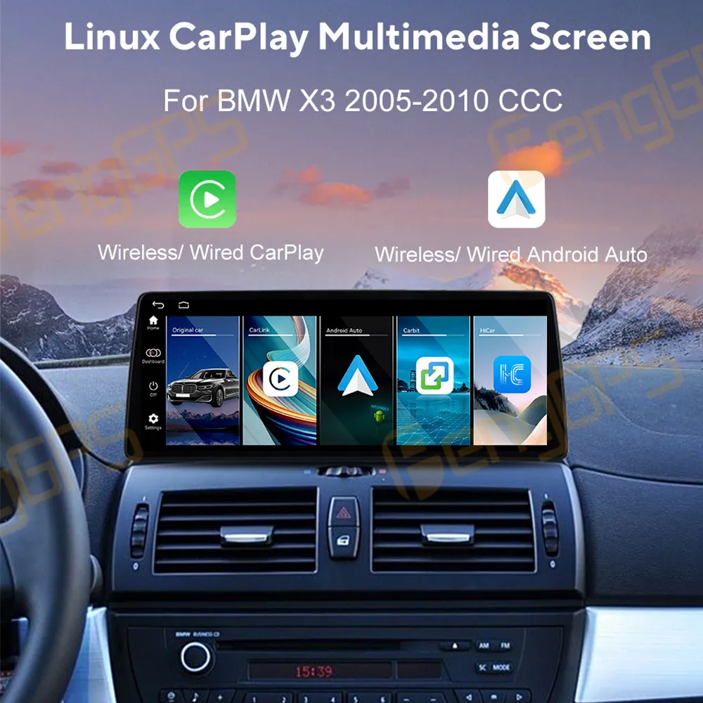 Linux Car Radio CarPlay For BMW X3 CCC 2005-2010 HD Touching Screen 12.9 Inch Multimedia Player GPS Navigation Head Unit DSP BT