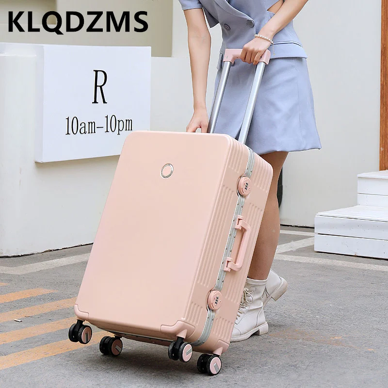 KLQDZMS-Equipaje rodante portátil para hombre, Maleta de viaje de 20, 22, 24 y 26 pulgadas, Maleta de negocios para estudiantes, maleta con ruedas