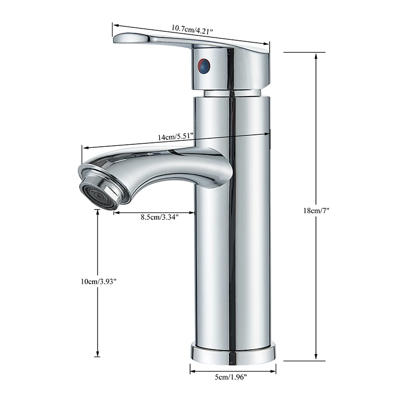 Wanmivezlo Basin Bathroom Sink Faucet Chrome Water Faucet Hand -watert Basin Bathroom Bathroom Splash Anti Hot and Hot Faucet