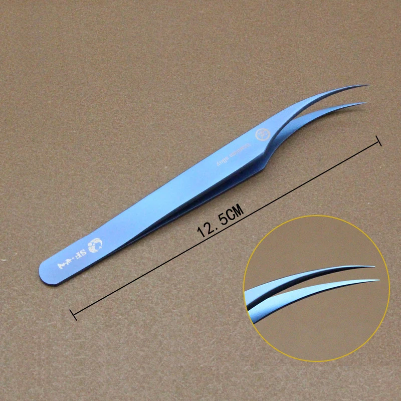 Eyelash extensions tweezers clips dolphin blossom split hair eyelash tools for eyelash artists