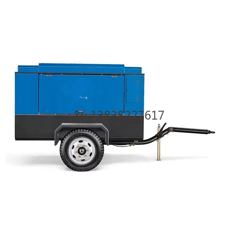300 CFM Diesel Portable Rotary Screw Air Compressor Machine Heavy Duty Construction Mining Industrial