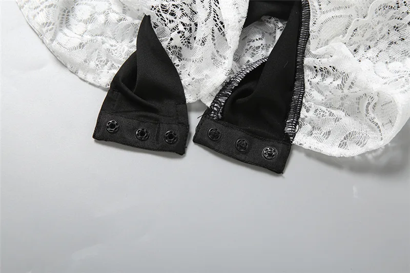 Macacão Feminino Preto e Branco com Renda, Calças Curtas Sexy, Traje de Primavera para Prom, Casual, Formal, Casamento, Aniversário, Noite