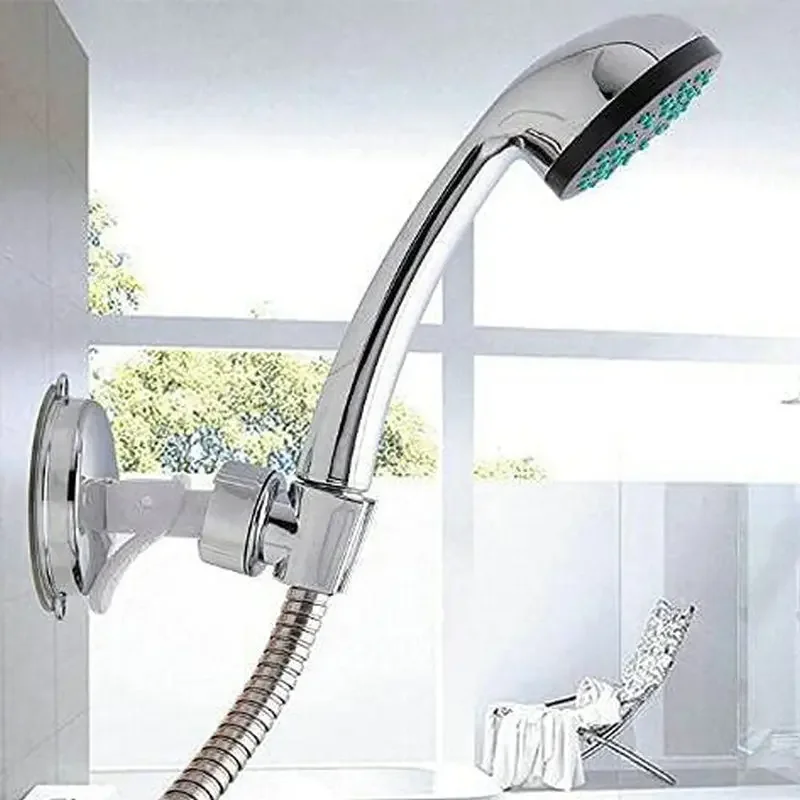 Soporte de montaje en pared de ventosa de vacío fuerte para baño, soporte de cabezal de ducha de mano ajustable, accesorio de baño, envío directo