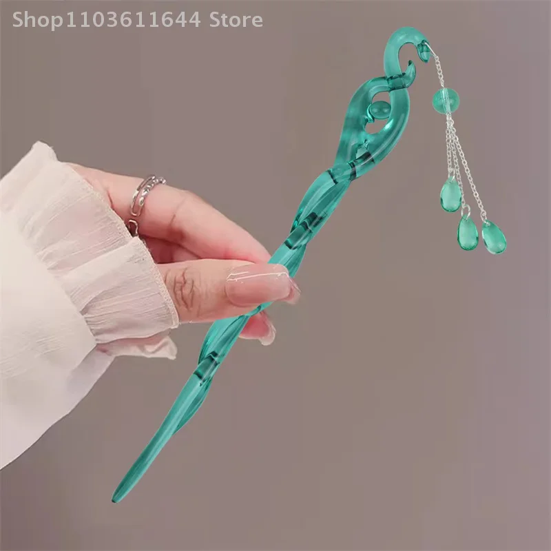 Green Snake Hairpin Elegant Women's Hairpins, Retro Hanfu Cheongsam Headdress