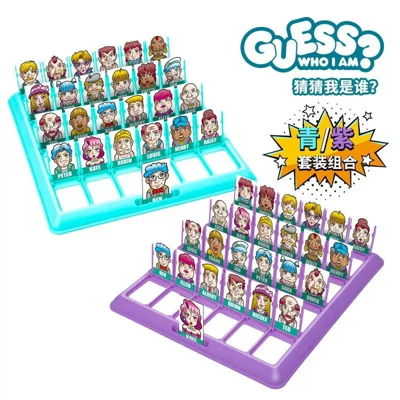 Ouder-kind casual bordspel voor kinderen Raad eens wie ik ben de puzzel van de baby Denken Klein speelgoed Logisch redeneren