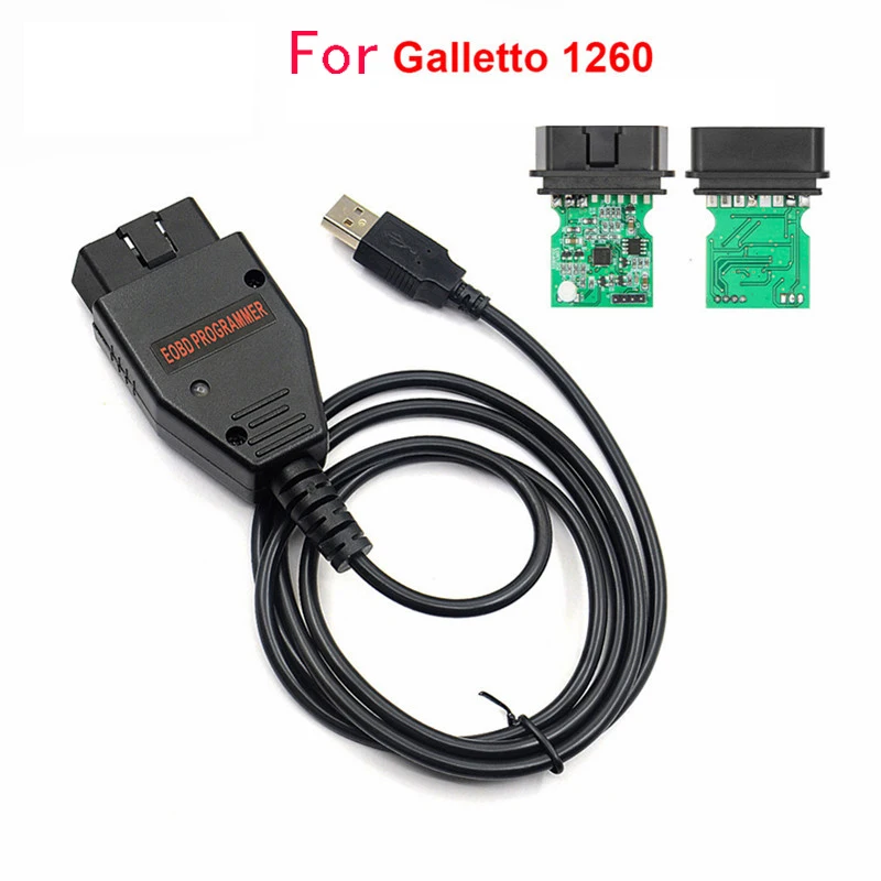 

Программатор Galletto 1260 FTDI FT232RQ для прошивки ЭБУ, диагностический инструмент OBDII, чтение и запись ЭБУ для различных марок автомобилей, многоязычная поддержка