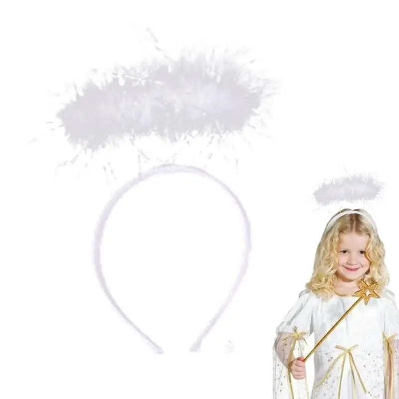 Ailes d'Ange Ajustables pour Cosplay, Costume de Fille, Plumes, Halo, Sauna, Bande, Accessoires d'Halloween, pour Adulte