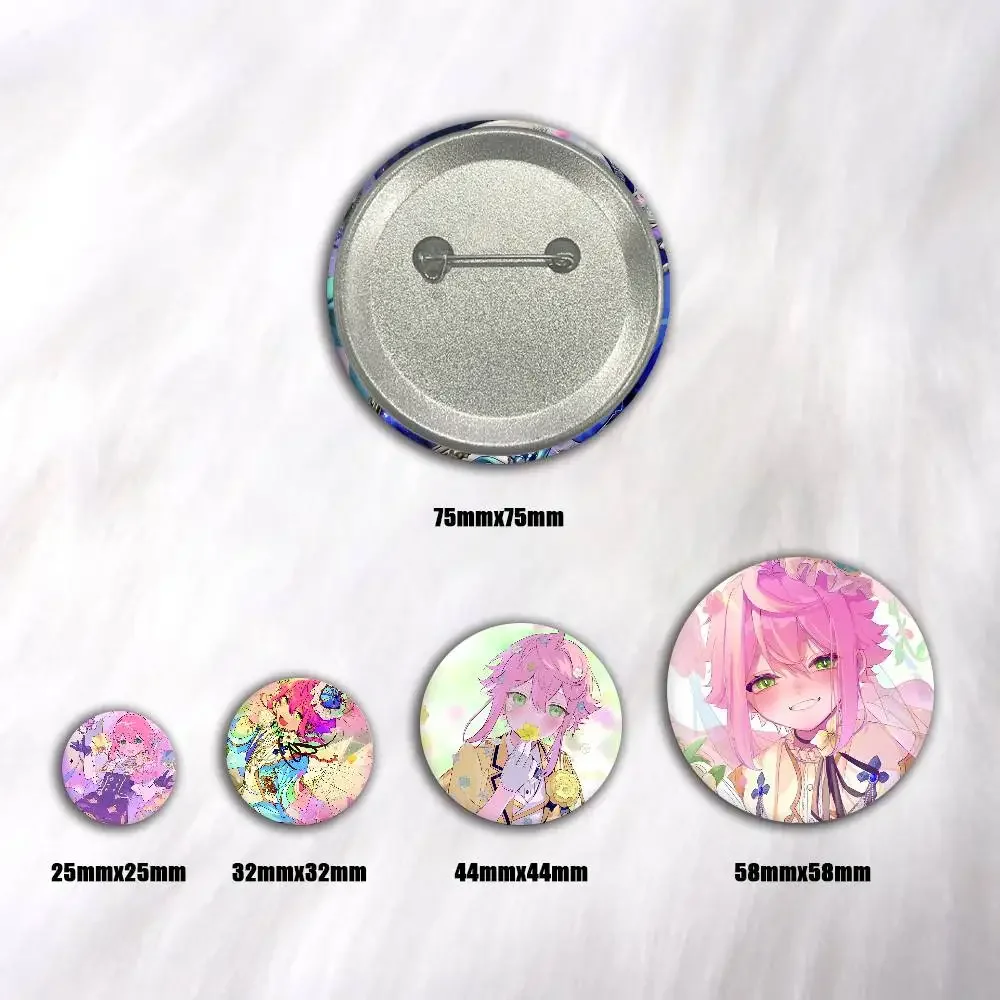 Music Game Himemiya Tori Creative Round Button Badges Cute Pin Brooch for Backpack Clothes Lapel Jewelry
