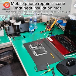 Repair Pad Insulation Heat-Resistant Soldering Station Silicon Soldering Mat Work Pad Desk Platform for BGA Soldering Station