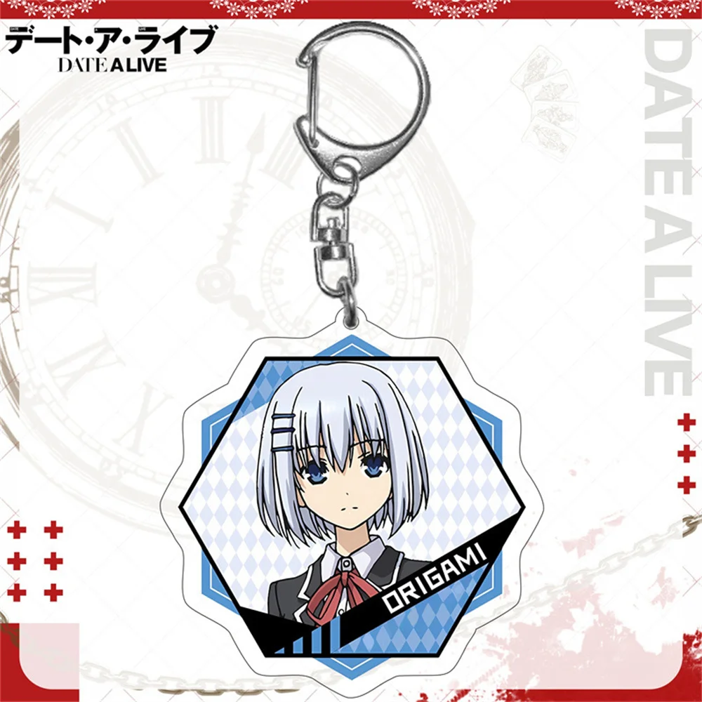 6cm Charm Anime Fans Gifts HD Character DATE A LIVE Acrylic Keychain Tokisaki Kurumi Quadratic Element Ornament Series