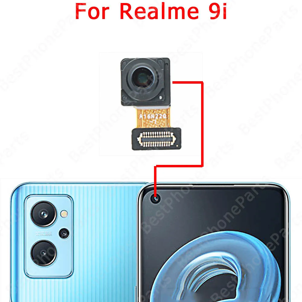 Selfie Rear Back View Facing Big Camera Module For Realme 9 Pro + 9i 9Pro Plus Backside Front Camera Flex Cable Spare Parts