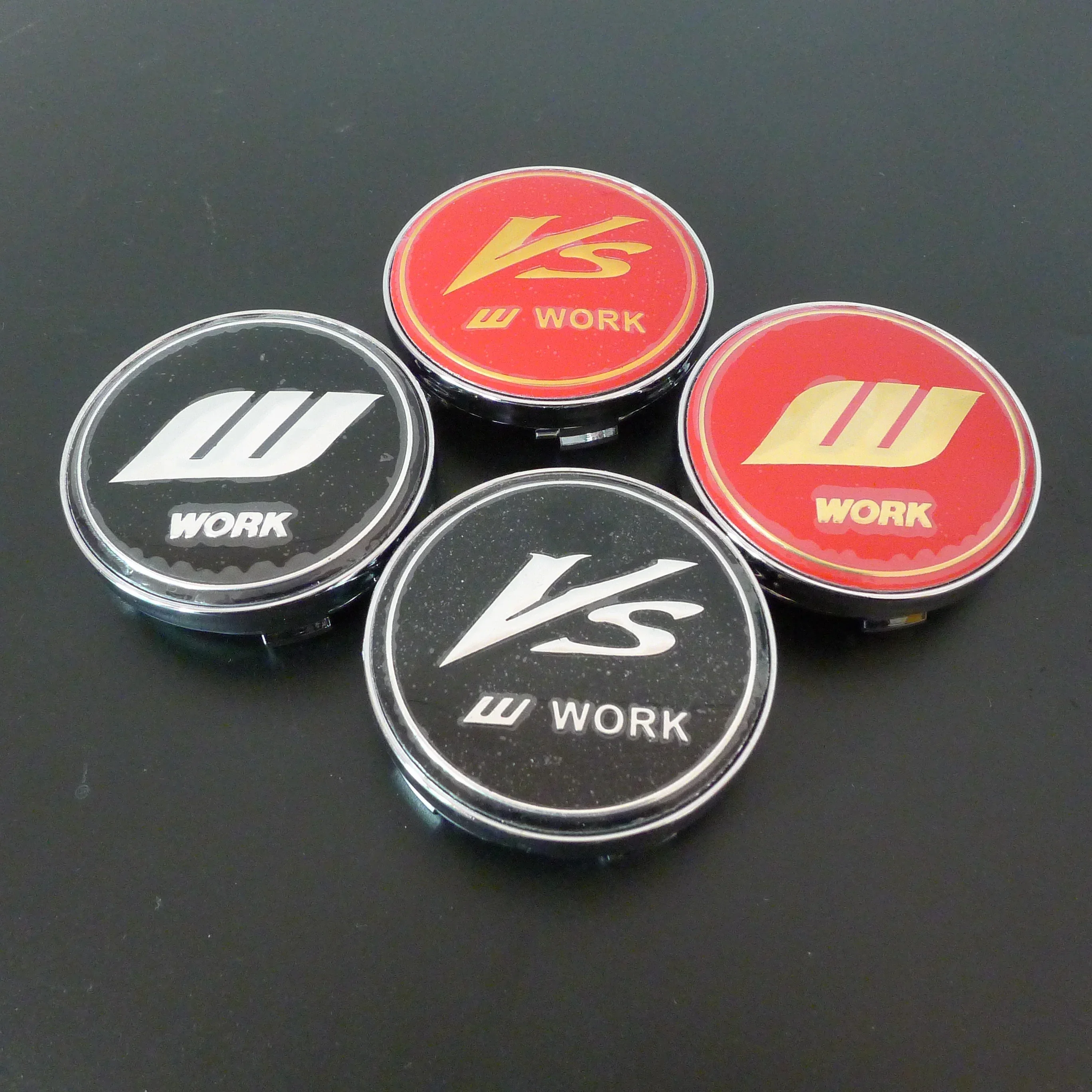 

Auto 4pcs 60mm VS W Work Wheels Center Hub Caps Logo Emblem Badge Car Styling Rims Cover Universal Model Decoration