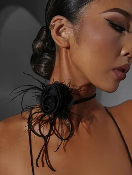 Zym Ballroom Latin Dance Feather Flower Warp Decoratie Accessoire Voor Nek Hoofd Arm Been Overal Waar Je Wilt Accessoires # Lthd