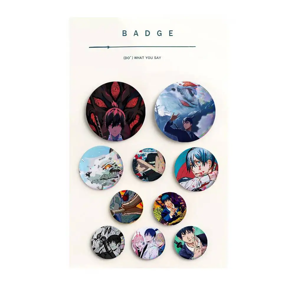 Aki Hayakawa Cute Cool Round Pin Badge Set for Anime Game Music Cartoon Fans Backpack Denim Jacket Hat Decoration