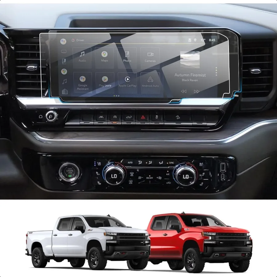 

2PCS Tempered Glass Screen Protector 13.4 Compatible with 20222025 Chevy Sierado GMC Sierra 1500 2500 3500 Navigation Touchscre