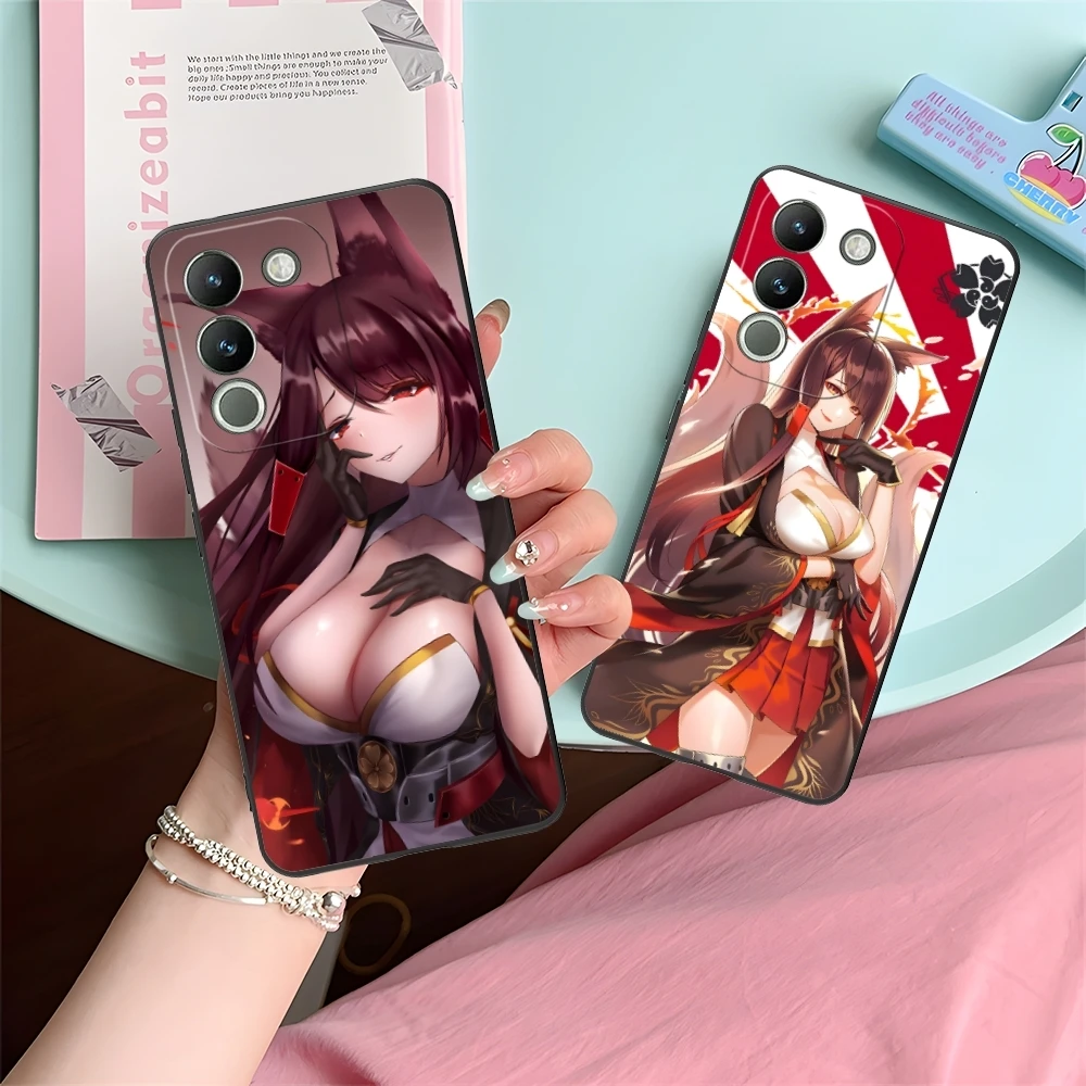 Azur Lane Akagi Mobile Cell Phone Case for VIVO Y95 Y93 Y31 Y20 V19 V17 V15 Pro X60 NEX Black Soft Phone Cover Shell