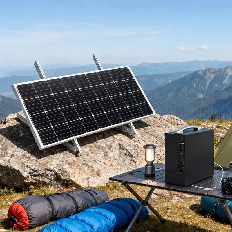 1KW Portable Solar Power Bank, High Efficient Lithium Panel, Compact Energy Supply Device for Outdoor Camping Daily Use