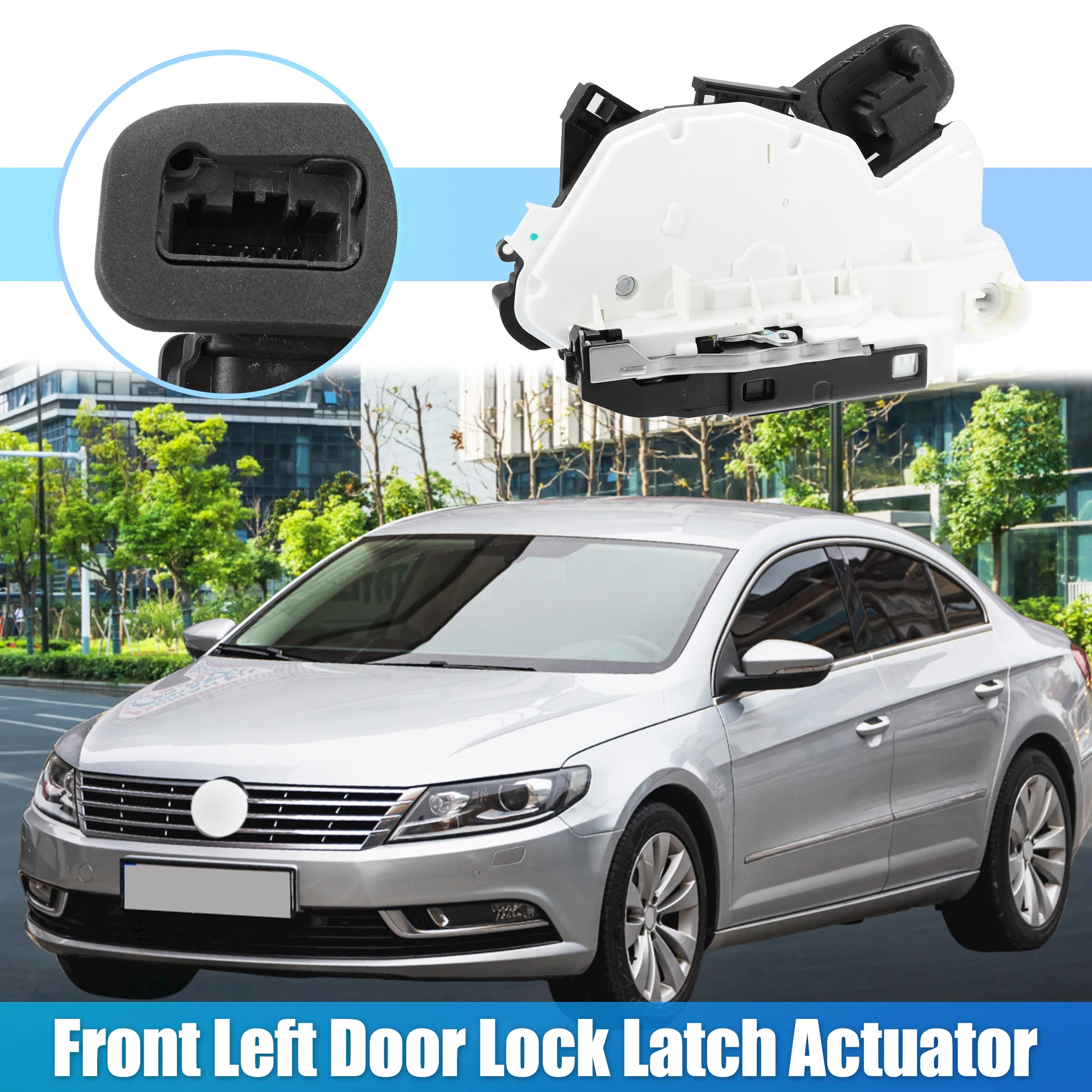 Motoforti Carpopart Front Left Door Lock Latch Actuator For Volkswagen Alltrack 2017 For Volkswagen Jetta Hybrid 5K1837015E