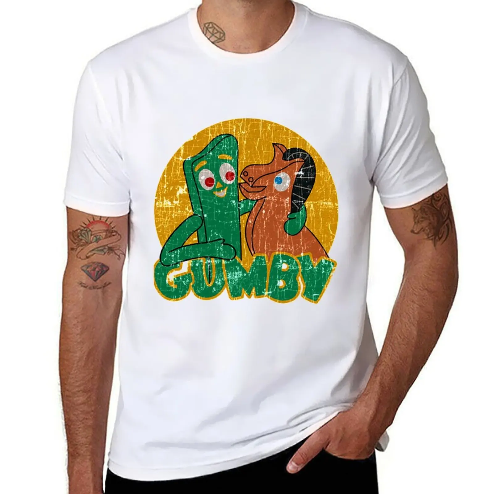 

Футболка Gumby And Pokey, мужские футболки с рисунком, мужские футболки, высококачественная футболка люксового бренда