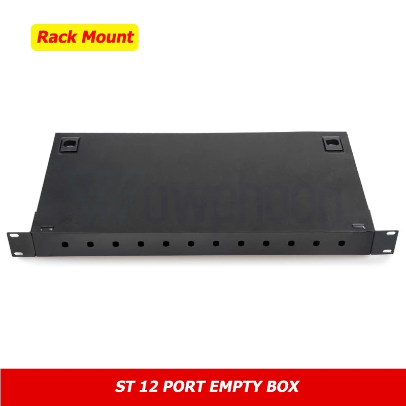 Rack Mount Outdoor Fiber Optic Adapter, 12 Port, LC, SC, ST, SC Adapter, ODF, Empty Patch Panel without Adapter, Customized