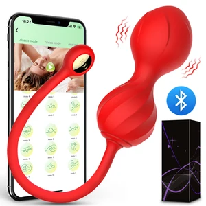 무선 앱 질 볼 볼스 여성을위한 진동선 질 근육 트레이너 Kegel Ball Egg 친밀한 섹스 장난감 성인 18 커 10 최고의 영업 섹스 볼 -17