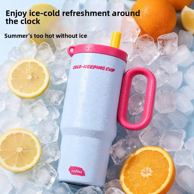 

Bingba Cup Large Capacity High Value Thermos Cup Women's 316 Stainless Steel Customized Light Luxury Advanced Cold Water Cup