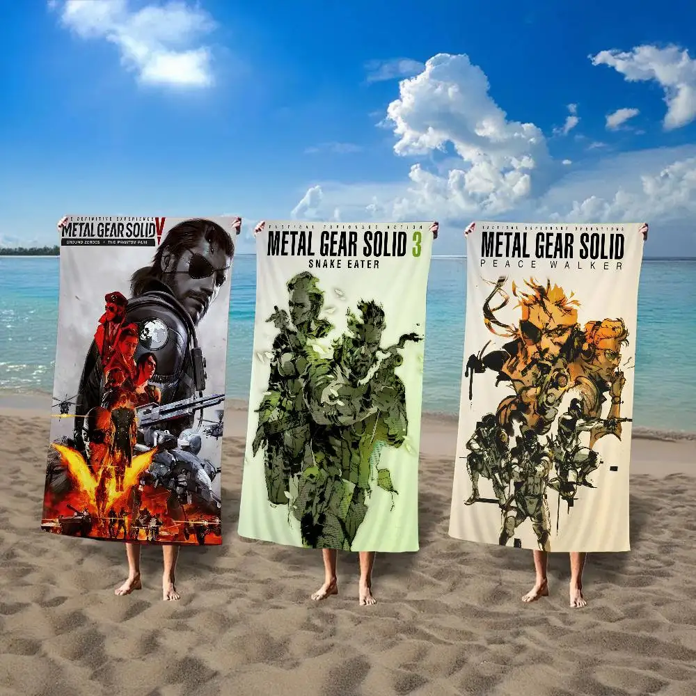 Game Metal Gear Solid Solid 2 3 4 Big Microfiber Beach Towels Quick Dry Towel Sand Beach Towels Pool Towel for Travel Pool Yoga