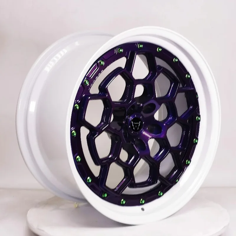 D5393 Modern 15-Inch Alloy Wheels New Forged Bronze Beadlock Rims with 30/35/40mm ET and 98mm PCD Aluminium Forged Wheel