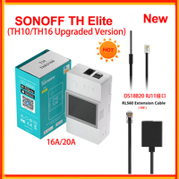 SONOFF TH Elite 16A 20A Wifi Switch Smart Temperature and Humidity Monitoring with LCD Display Auto Mode Smart Home Control