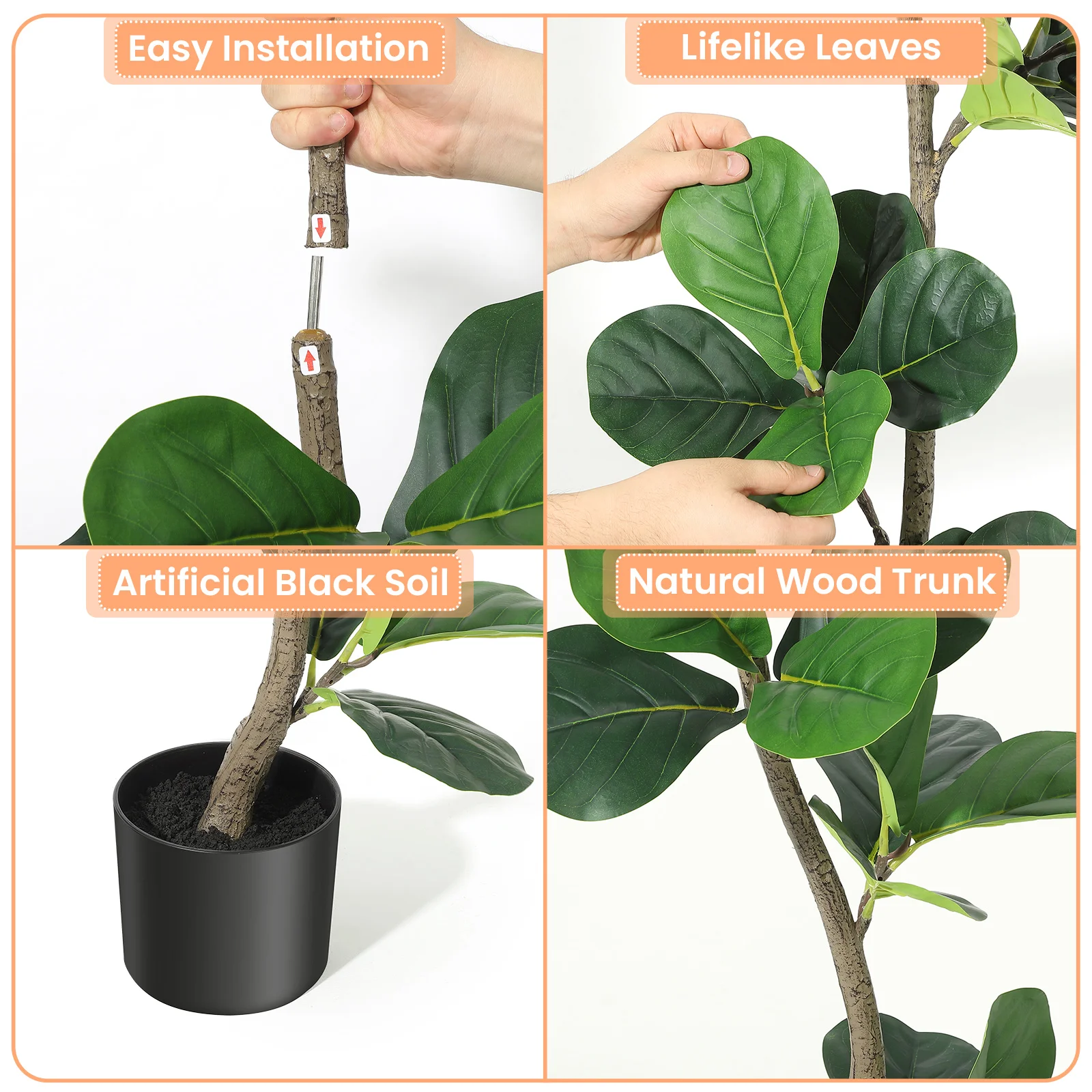 شجرة التين الاصطناعية الواقعية - مراجعة Fiddle Leaf Fig وسعره