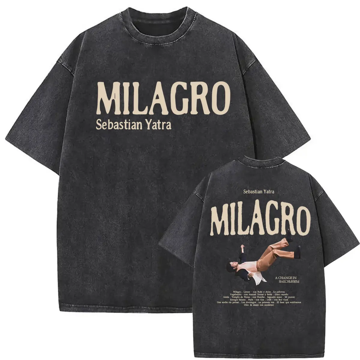Sebastian Yatra Entre Tanta Gente Tour 2026 T-shirt Men Women Harajuku Fashion T Shirt Man Casual Cotton Vintage Washed T-shirts