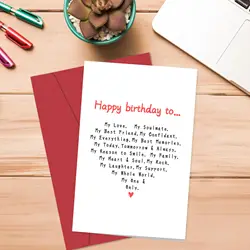 Romantic Birthday Card for Boyfriend Husband, Funny Birthday Cards for Wife Girlfriend, Naughty Love Card for Men Women, Happy B