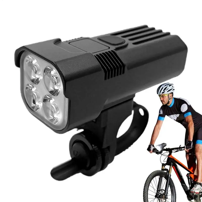 

Перезаряжаемые светодиодные велосипедные фары, 2000 люмен, супер яркая передняя фара, водонепроницаемая перезаряжаемая налобная фара для горного велосипеда, 5 ламп