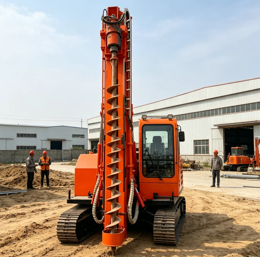 Automatic Hydraulic Crawler  Photovoltaic Pile Driver Ground Drill Custom Photovoltaic Screw Piling Machine for Slope