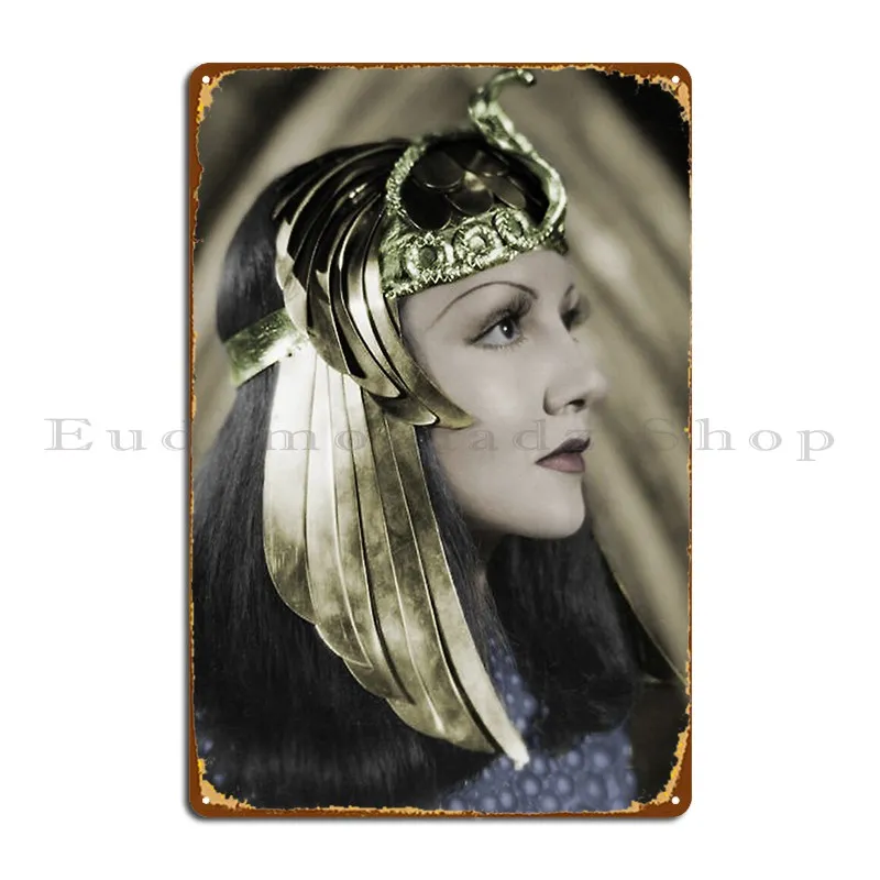 1934 Cleopatra Metal Signs Cinema Party Character Vintage Create Tin Sign Poster
