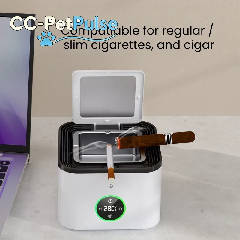 CC-PetPulse Anti-Smoke Ashtray Suction Vacuum Cleaner With Smoke Extraction Air Purifier Electric Anti Smell Eliminator Cleanair
