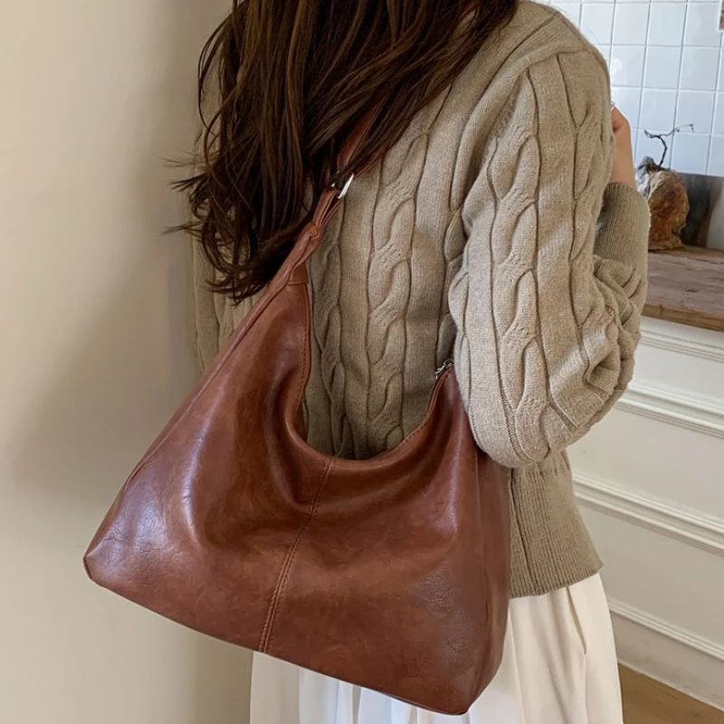 حقيبة كروس متعددة الاستخدامات ذات سعة كبيرة 2025 حقيبة كتف واحدة عصرية جديدة من جلد البولي يوريثان ذات ملمس ممتاز #3