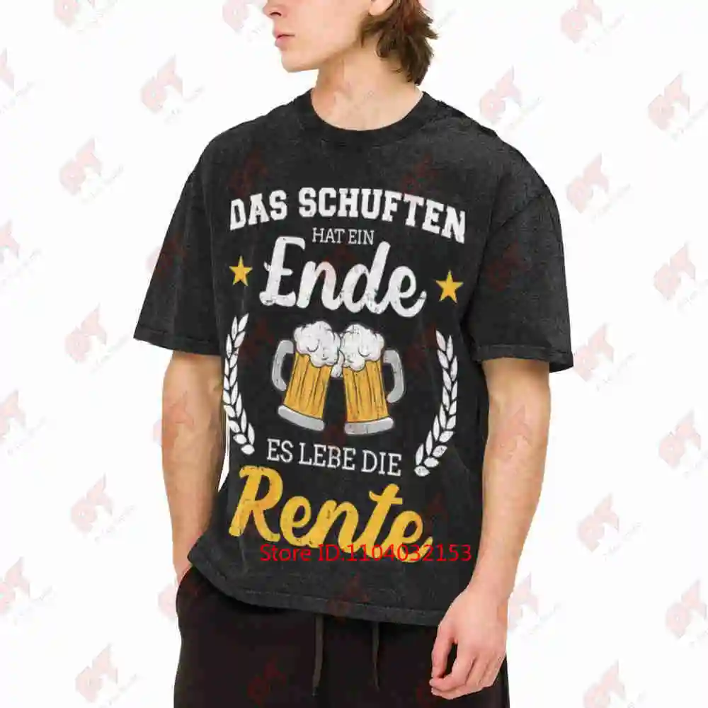 Das Schuften Hat Es Lebend Die Rental Beer Mug Laurel Vintage Washed Tee Pure Cotton T-Shirt