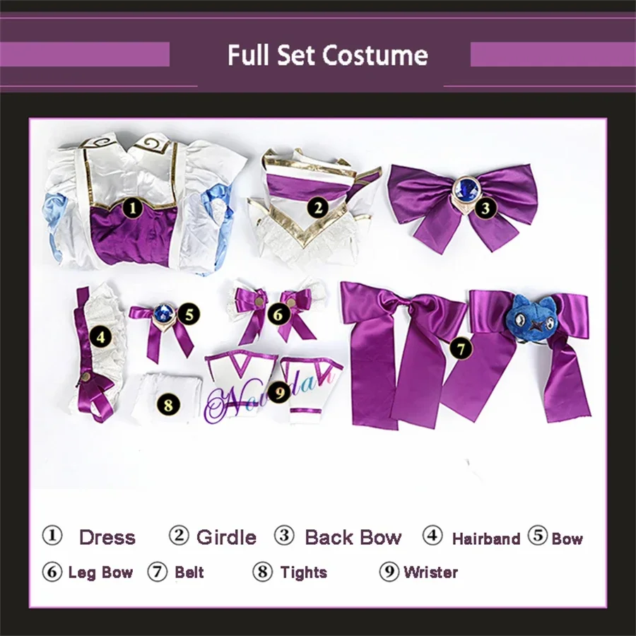 Coffee Sweetheart Gwen LOL Game Anime Scissors Girl Coswear Coffee Shop Lolita Dress Maid Set