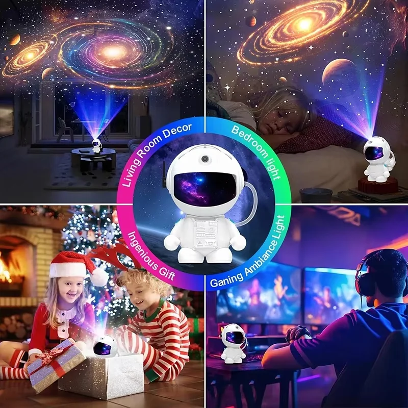New Astronaut Galaxy Projection Light 12 Image Discs Galaxy Night Light Ceiling Atmosphere Lighting LED Space For BedRoom Decor